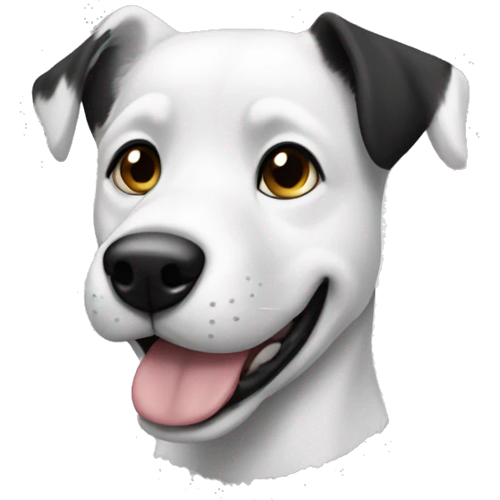 Perro blanco y negro emoji