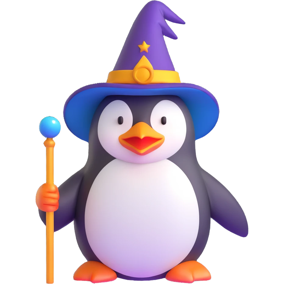 penguin wizard emoji