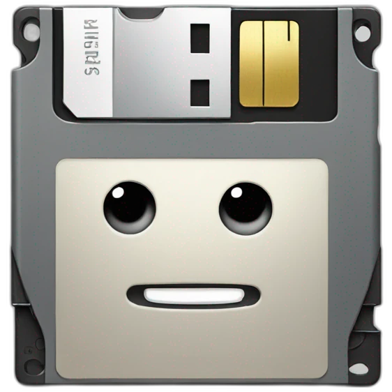Happy Floppy Disk emoji