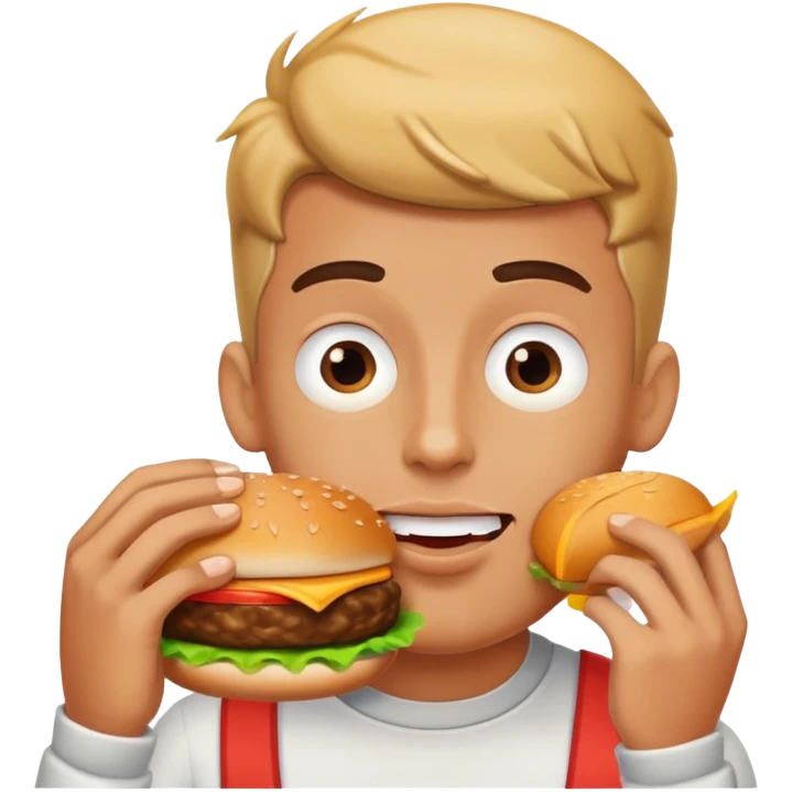 Gay guy eating a hamburger  emoji