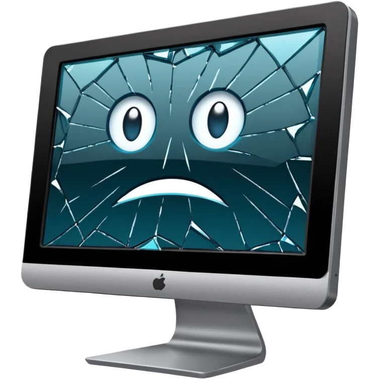 Broken computer monitor emoji