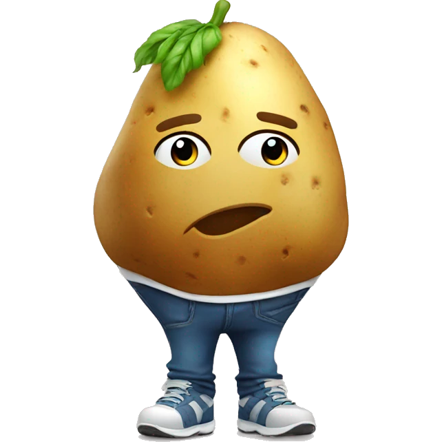 a potato wearing a tshirt  emoji