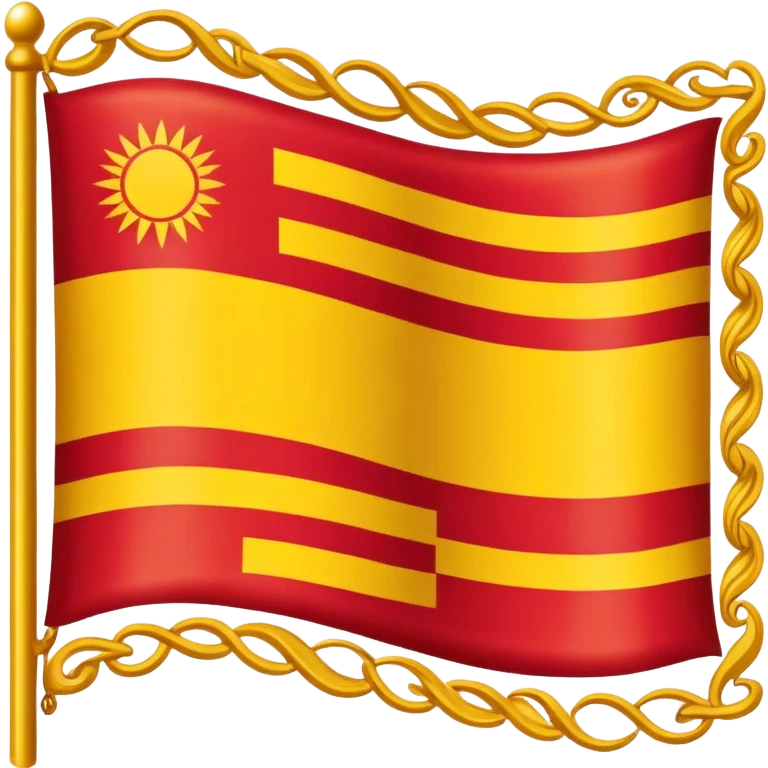 Flag of Kutles red and yellow  emoji