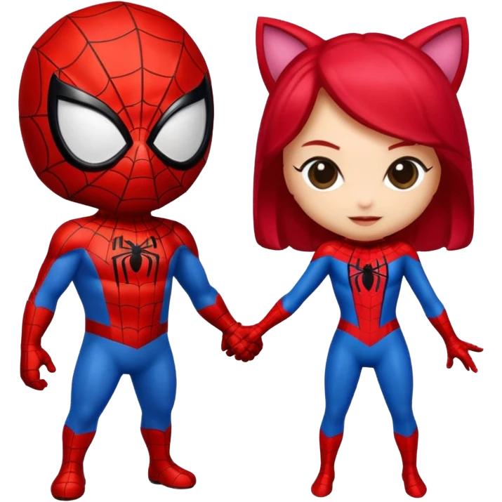 Spiderman et hello kity couple emoji