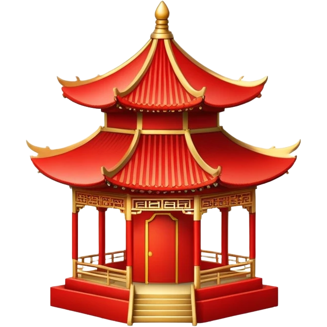 Small delicate Chinese pavilion emoji