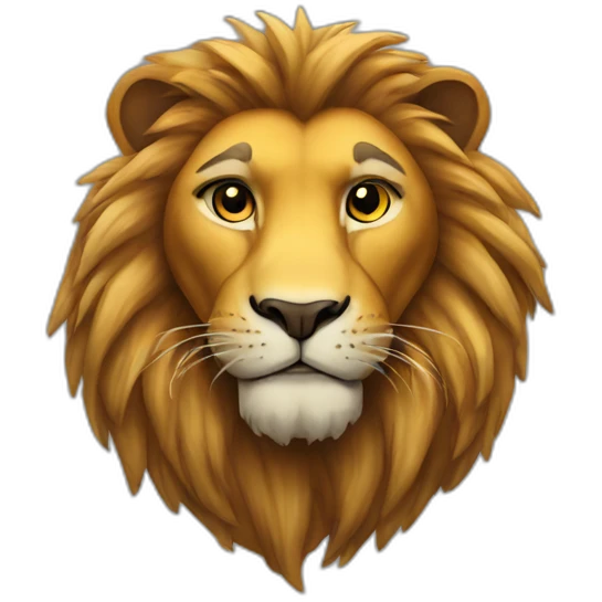 Lion qui est sur un tigre emoji
