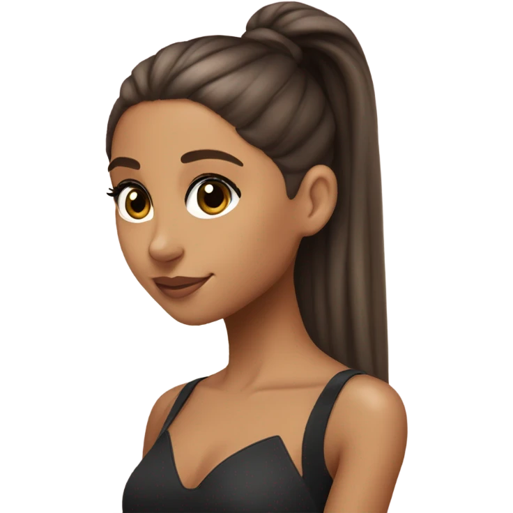 Arianna grande with a long ponytail  emoji