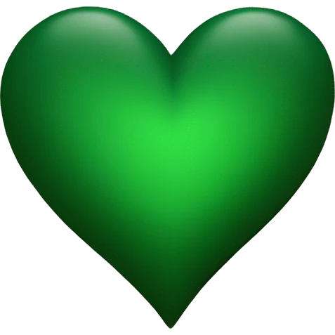 Forest green heart emoji