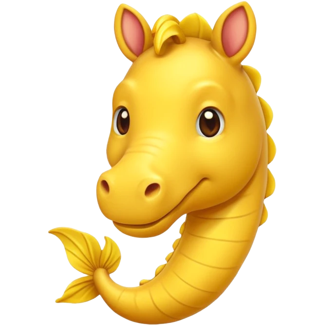 Peut tu me faire un emoji hippocampe jaune ? emoji