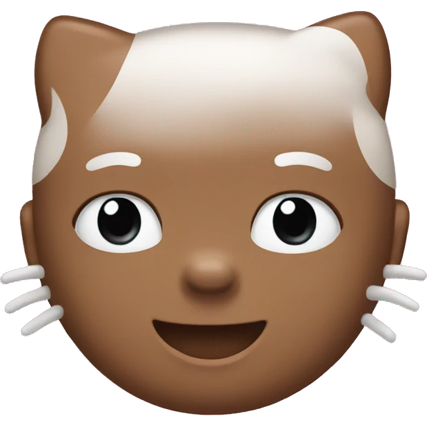 Brown hello kitty emoji