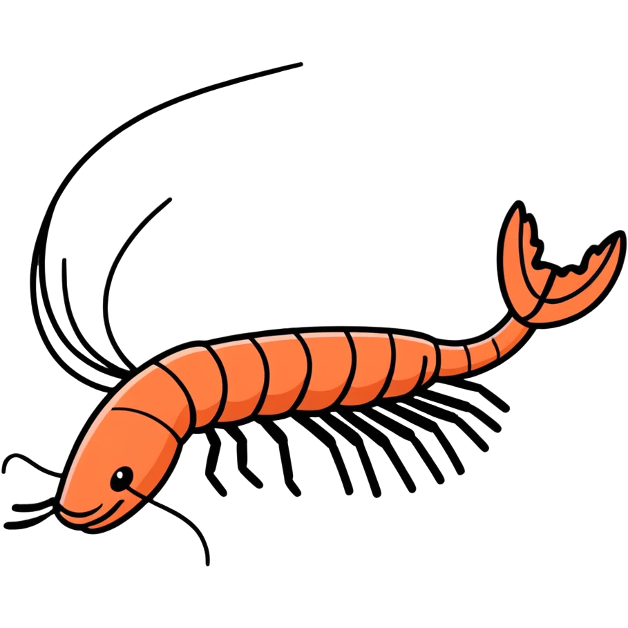 Silly shrimp emoji