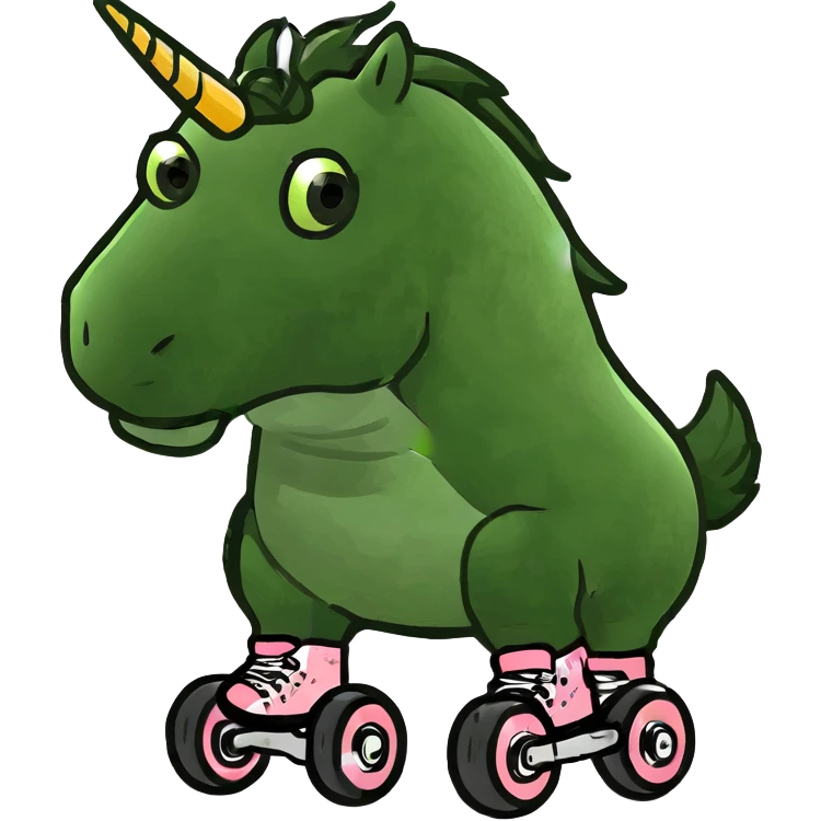 Unicornio y patin emoji