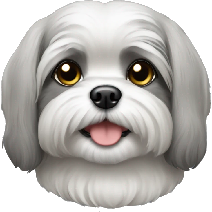 Small shih tsu grey dog emoji