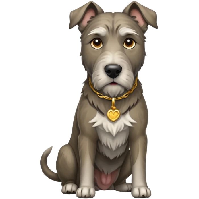 Irish wolfhound X staffy emoji