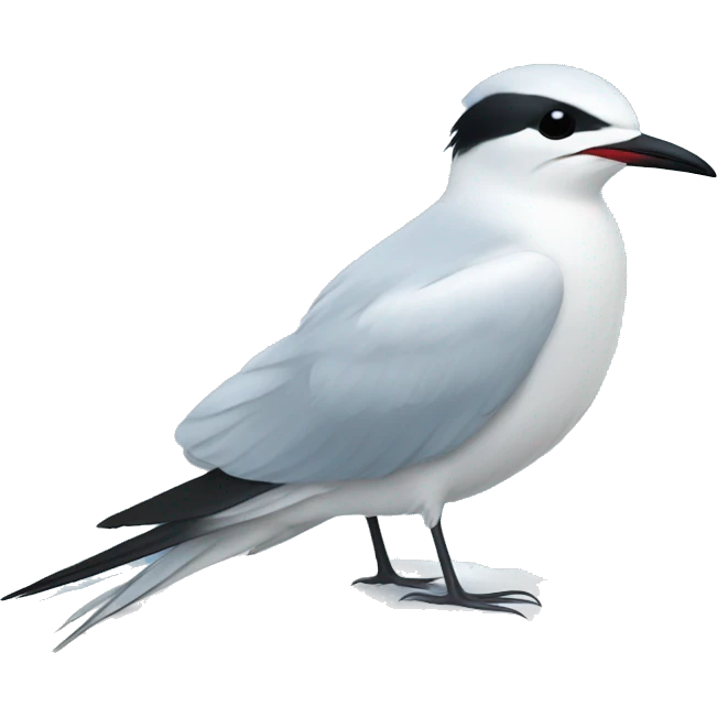 Arctic tern with snow emoji