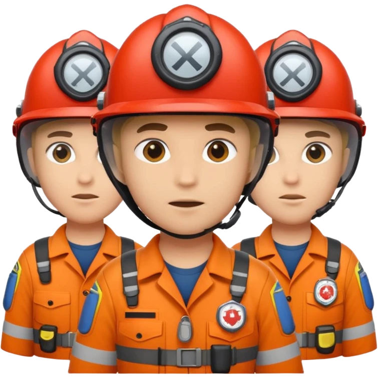 Kasklı Arama Kurtarma Görevlileri emoji