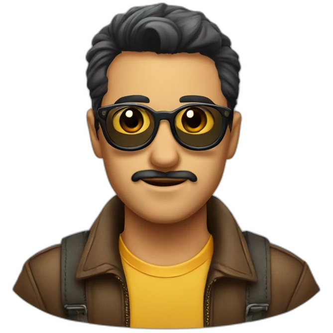 Chico perilla y gafas  emoji