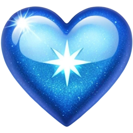 Blue sparkle heart emoji