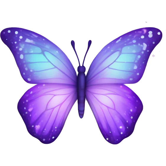 Glowing starry Pastel purple-gradient nebula galaxy butterfly emoji