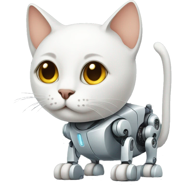Cat with robot emoji