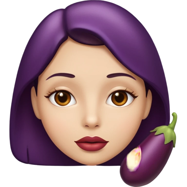 eggplant lips emoji