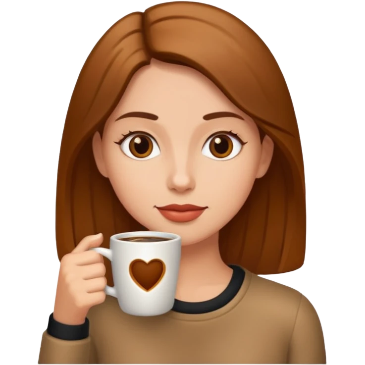 Woman drinking coffee emoji