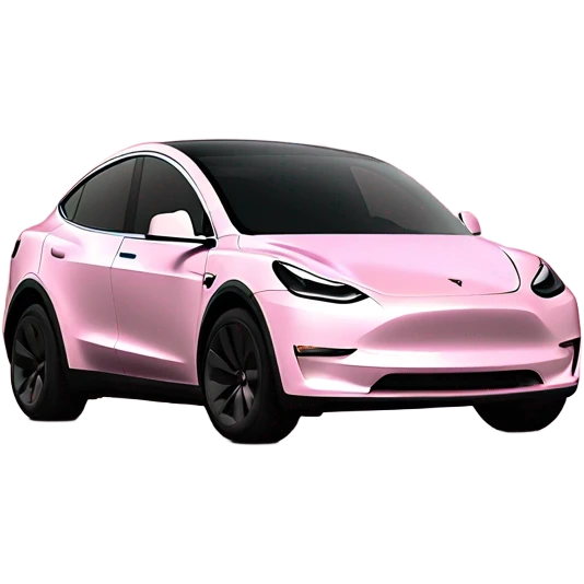Baby pink tesla model y emoji
