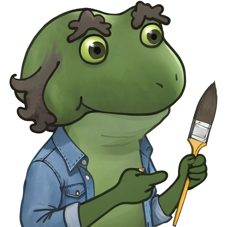 in a bob ross costume emoji