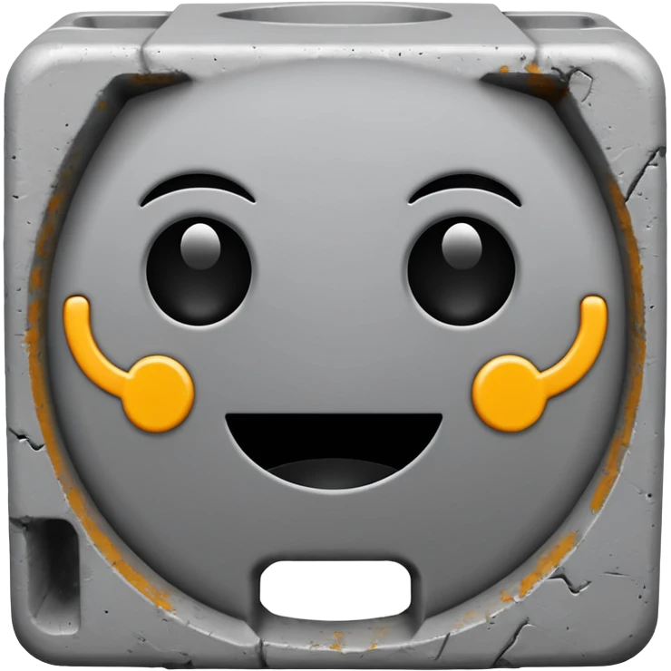 Cinder Block with no face on it emoji