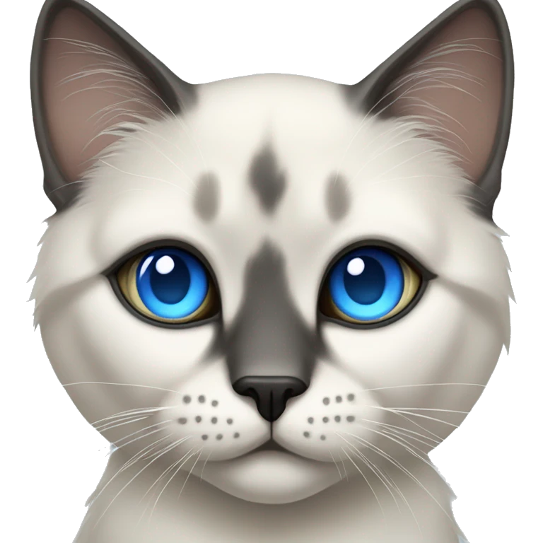 Sweetest Neva Masquerade Cat with blue eyes  emoji