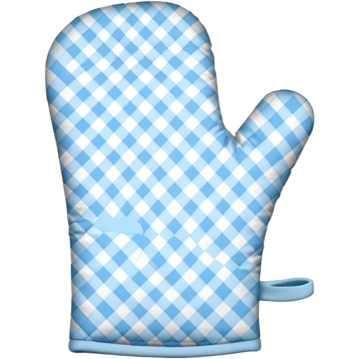 babyblue gingham oven mitts emoji