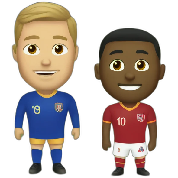 Roy Kent and Jamie Tartt on the pitch  emoji