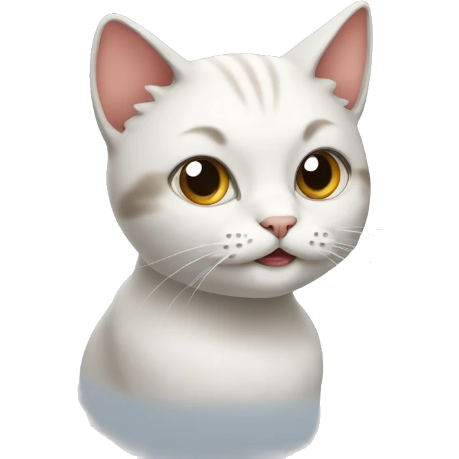 Cat with a how emoji