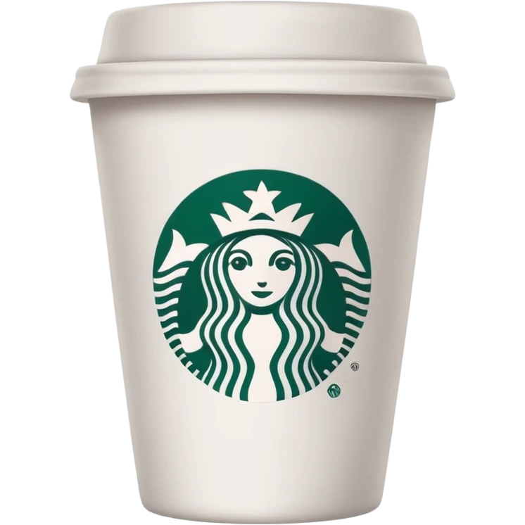 starbucks coffee cup with logo emoji