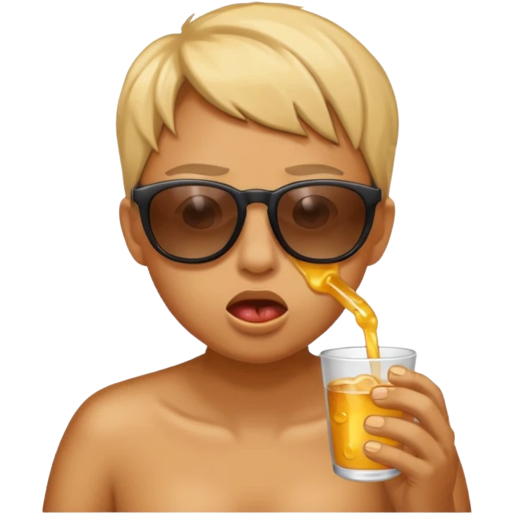 Puking with sunglasses emoji