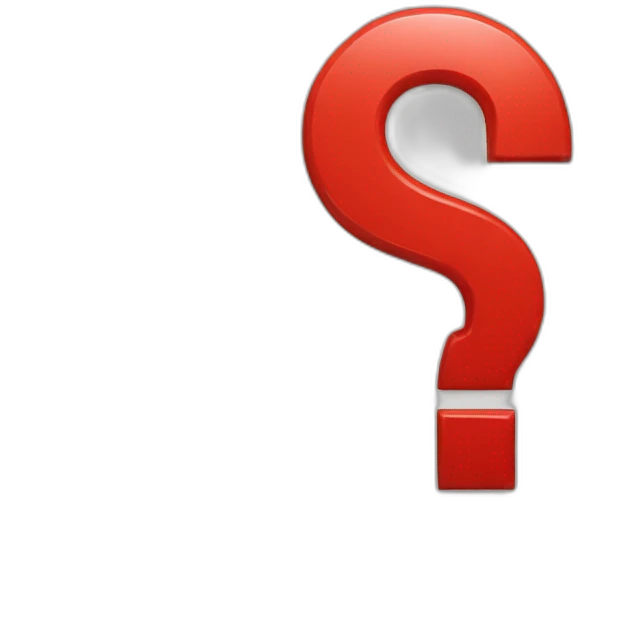 red question mark emoji