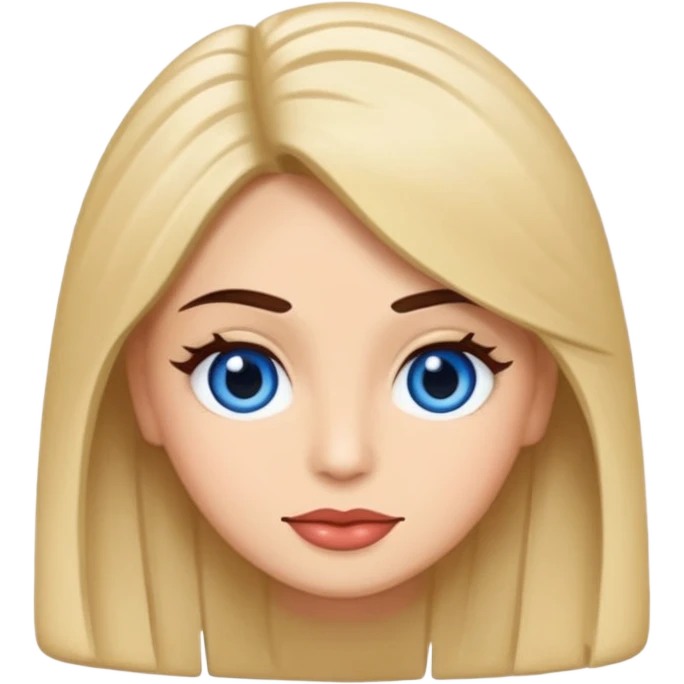 Memoji piel morena ojos cafés cabello largo color azul con esté 🖕🏻emoji emoji