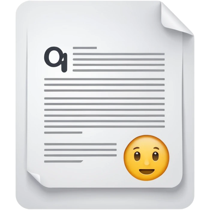 paper work with text emoji