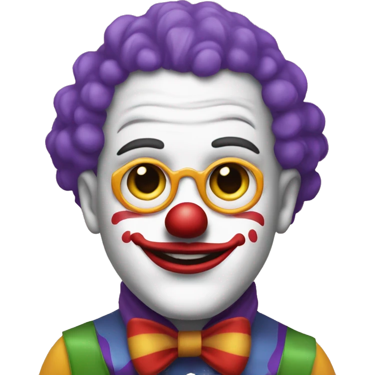 Michael proctor dressed up as a clown emoji