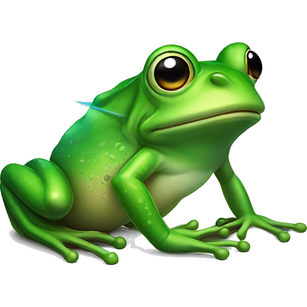 Frog with laser emoji