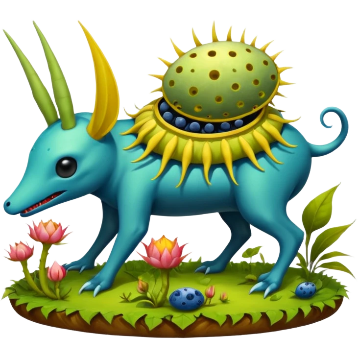 solarpunk - hieronymus bosch phantasmagoric creatures from the garden of earthly delights emoji