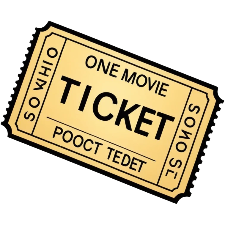 one ticket emoji
