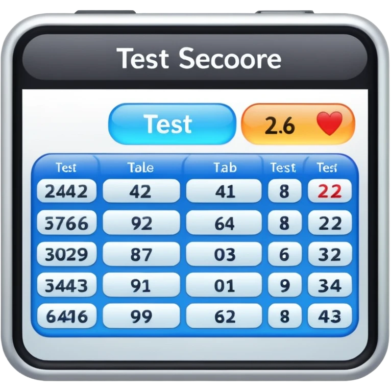 test score (table) emoji