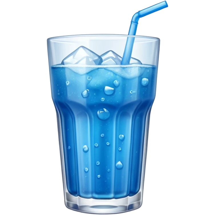 soft drink, blue, without design emoji