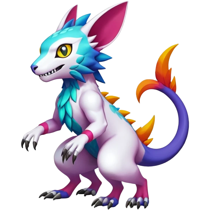 colorful Fakémon-Digimon-Fionbri-Trico-creature (full body) emoji