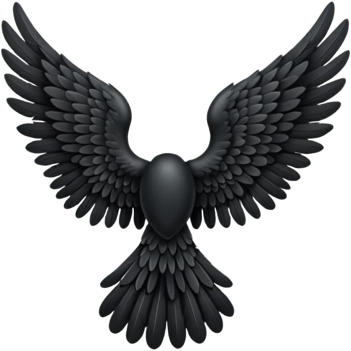 Black angel wings emoji
