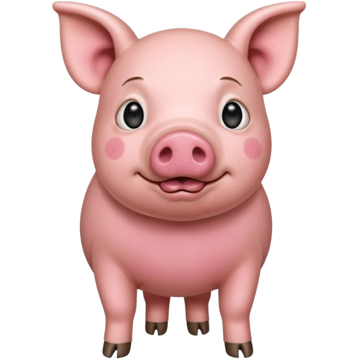 High resolution of  full body A pig emoji