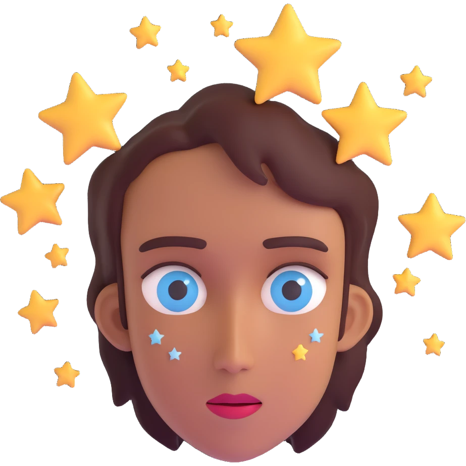 person with stars in their eyes emoji