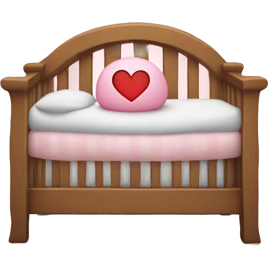 heart facE EMOJI inside a crib emoji