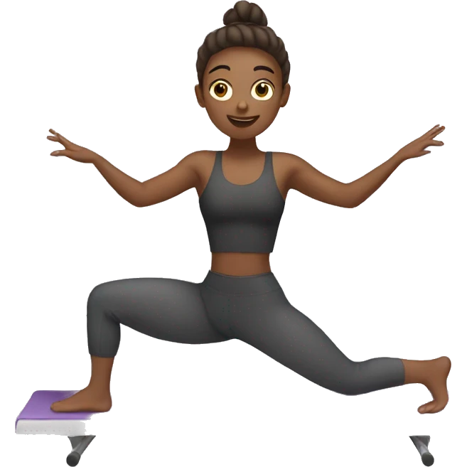 Girl doing pilates emoji